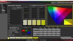 CalMAN : Saturation des couleurs (calibrée)