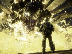 Marcus Fenix face à l&#039;un des boss de Gears of War. (Source de l&#039;image : Steam)