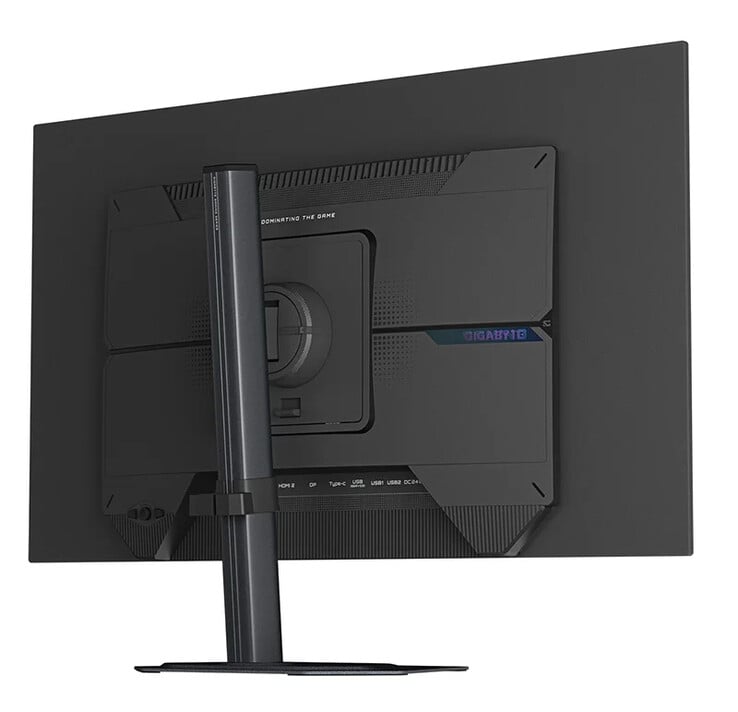 Le Gigabyte MO27Q28G dispose de nombreux ports sur sa face arrière (Image source : Gigabyte)