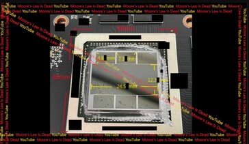 Un GPU Navi 31 à l'intérieur d'un boîtier Navi 32 de 40x40 mm. (Source : MLID)