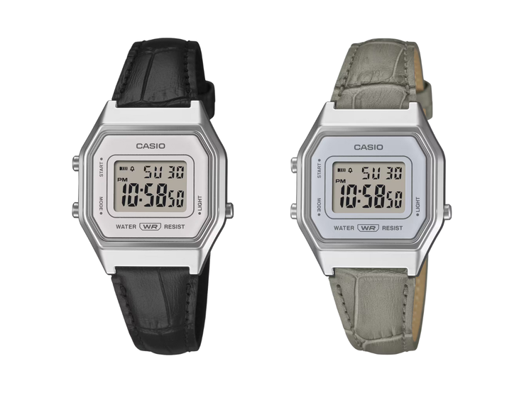 Les montres Casio LA680WEL-1 (à gauche) et LA680WEL-8A2 (à droite). (Source de l'image : Casio)