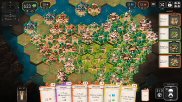 Sur l’image : une capture d’écran du jeu Dawnmaker.