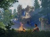 Les joueurs Linux peuvent rejoindre leurs homologues Windows près du feu dans Enshrouded (Image : Keen Games GmbH).