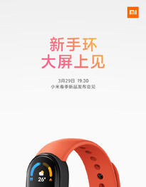 Xiaomi Mi Band 6. (Image source : Xiaomi Weibo)