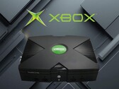 La première console Xbox est représentée avec le logo