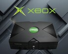 La première console Xbox est représentée avec le logo