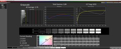 Niveaux de gris à 100 % de luminosité, calibrés