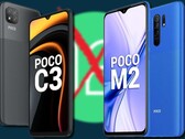 Le POCO C3 et le POCO M2 ont été déplacés dans la colonne "ne sera pas obtenu Android 12". (Image source : POCO/Google - édité)