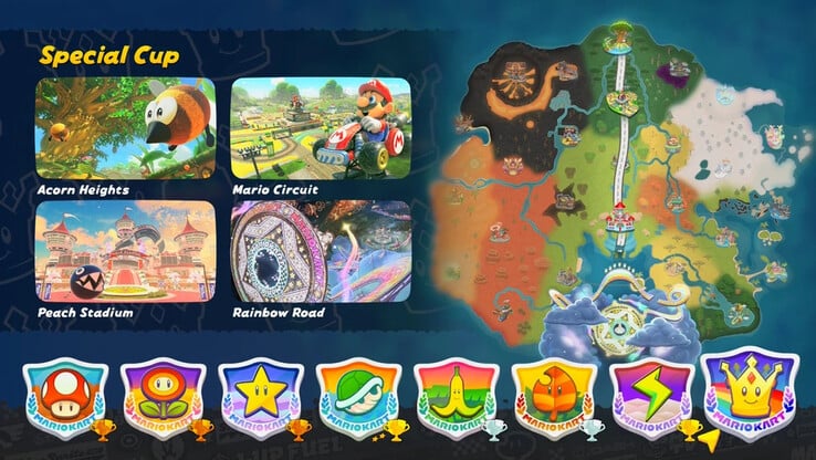 La huitième coupe de Mario Kart Worlds. (Source de l'image : Nintendo)
