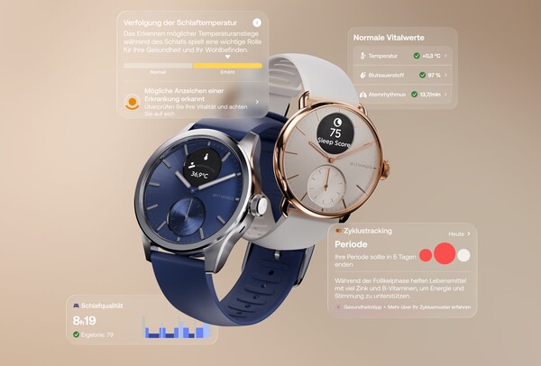 Le Withings ScanWatch 2 est doté d'un système d'exploitation mis à jour qui apporte de nouvelles fonctionnalités. (Source de l'image : Withings)