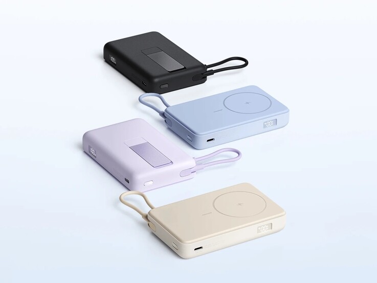 La Xiaomi Magnetic Power Bank 10000 avec support intégré est disponible en quatre couleurs. (Source de l'image : Xiaomi)