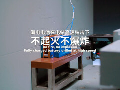 Tests de sécurité de la batterie sodium-ion Naxtra. (Source de l'image : CATL)