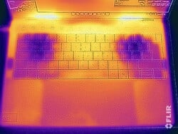 Vous pouvez voir la taille du pavé tactile sur l'image infrarouge.