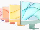 L'iMac 2021 Apple a divisé l'opinion en ce qui concerne le design en raison de son grand menton et de ses rebords blancs. (Source de l'image : Apple)