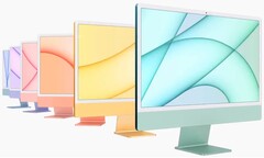 L&#039;iMac 2021 Apple a divisé l&#039;opinion en ce qui concerne le design en raison de son grand menton et de ses rebords blancs. (Source de l&#039;image : Apple)