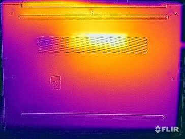 Températures de surface pendant l'essai de résistance (en bas)