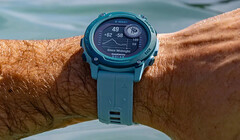 Garmin commercialise la Descent G1 Solar - Ocean Edition dans un seul coloris 'Azure'. (Source de l'image : Garmin)