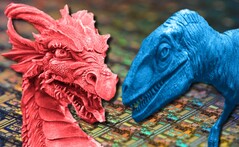 Les puces mobiles Dragon Range de Team Red peuvent affronter les composants de bureau Raptor Lake de Team Blue. (Source de l'image : Unsplash - édité)