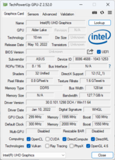 GPU-Z : Graphiques Intel
