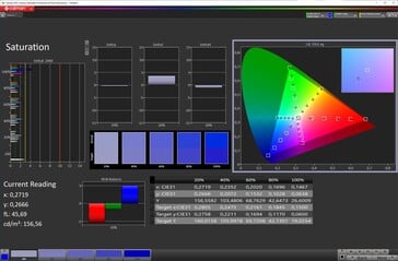 Saturation des couleurs (schéma de couleurs "Vivid", température de couleur "Warm", espace couleur cible DCI-P3)