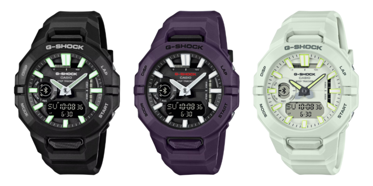 De gauche à droite : le GBA-950-1A, le GBA-950-2A et le GBA-950-7A. (Source de l'image : Casio)