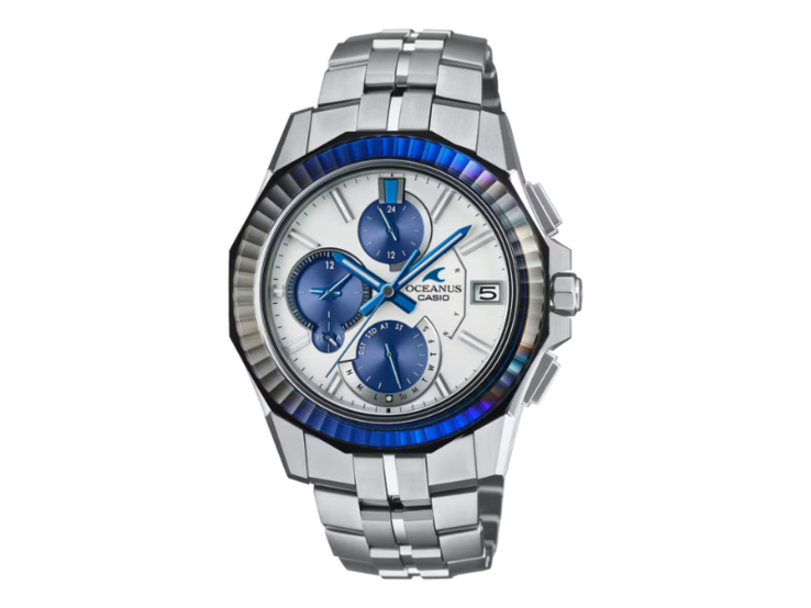 La montre Casio Oceanus Manta OCWS6000PB7A. (Source de l'image : Casio)
