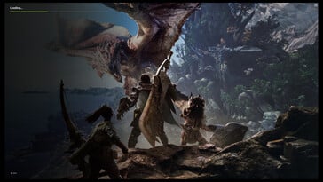 Illustration : GeForce L'application Now charge Monster Hunter World (Source de l'image : capture d'écran réalisée avec l'autorisation de l'application native de Nvidia)