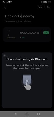 Recherchez maintenant l'appareil (Bluetooth + GPS)