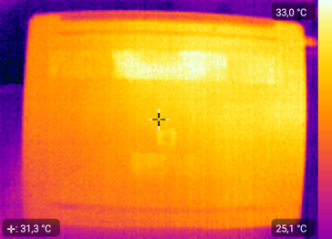 Carte thermique du bas - ralenti