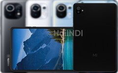 Le rendu non officiel du Xiaomi Mi Pad 5 présente la bosse de l&#039;appareil photo de style Mi 11 mais un logo différent. (Image source : Xiaomi/@HoiINDI - édité)