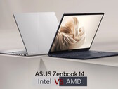 Intel-ZenBook 14 vs. AMD-ZenBook 14 (Source de l'image : Asus avec modifications)