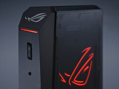 Asus a conçu le ROG NUC 2025 pour qu'il puisse être utilisé verticalement, comme son prédécesseur. (Source de l'image : Asus)