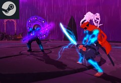 Le jeu de boss rush Furi est disponible à un prix historiquement bas sur Steam. Capture d'écran éditée du jeu. (Source de l'image : Steam)