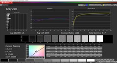 CalMAN grayscale (profil : P3, espace couleur cible P3)