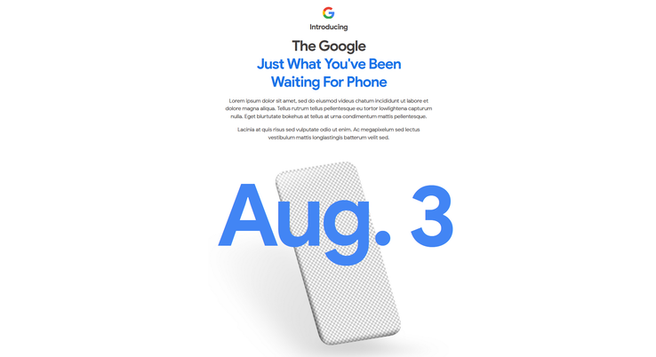 Le texte intégral de la nouvelle page Google. (Source : Google Store)