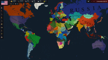 Une image montrant la carte du monde dans Age of History 3.