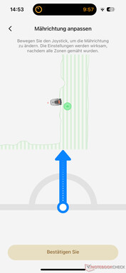Direction de la tonte - Dreame A1 review