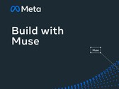 Logo « Meta » avec la mention « Build with Muse » sur fond sombre