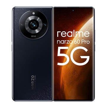 Les Narzo 60 et 60 Pro dans leurs deux coloris sur le thème de Mars. (Source : Realme via Amazon.in)