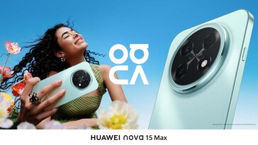 Le Huawei Nova 15 Max en bleu