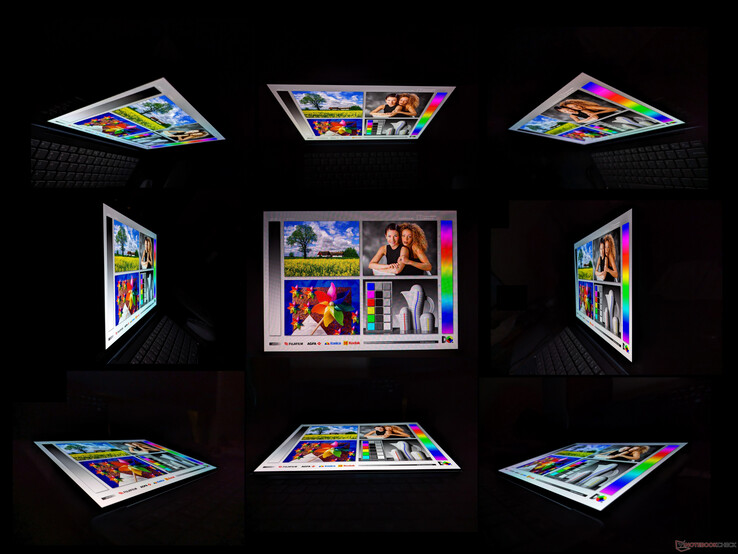 Angles de vision OLED étendus. Un effet arc-en-ciel est visible sous des angles extrêmes
