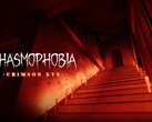 Une bannière présentant la mise à jour Crimson Eye de Phasmophobia