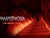 Une bannière présentant la mise à jour Crimson Eye de Phasmophobia