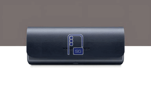 L’étui de recharge Warby Parker pour les Galaxy Glasses.