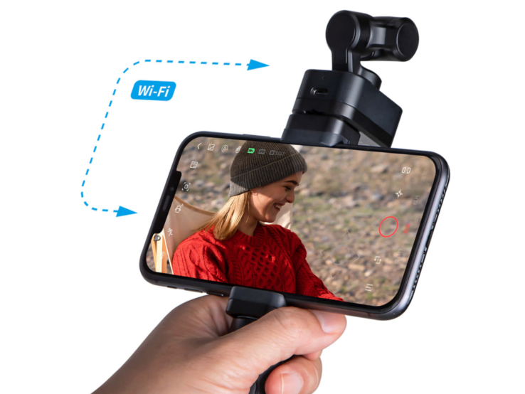 Feiyu Pocket 3 vous permet d'utiliser votre téléphone comme moniteur sans fil (il possède également un petit écran).