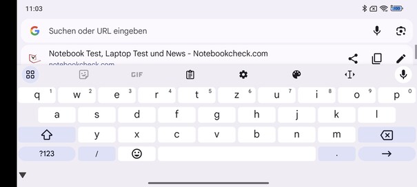 Clavier en format paysage