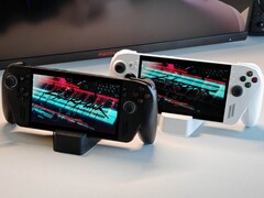 La ROG Xbox Ally X en noir et blanc (Image Source : Notebookcheck) 