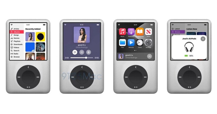 Un rendu de concept récent d'un iPod Max Hi-Fi proposé. (Image : 9to5Mac)