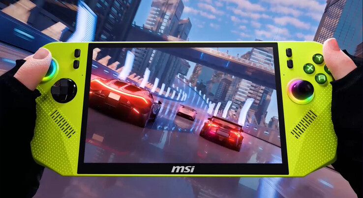 Le Claw A8, ou Claw 8 Ryzen Edition comme il est également connu, est doté d'un écran IPS de 8 pouces et 120 Hz. (Source de l'image : MSI)
