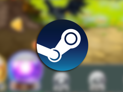 Une capture d'écran du jeu avec le logo Steam superposé.